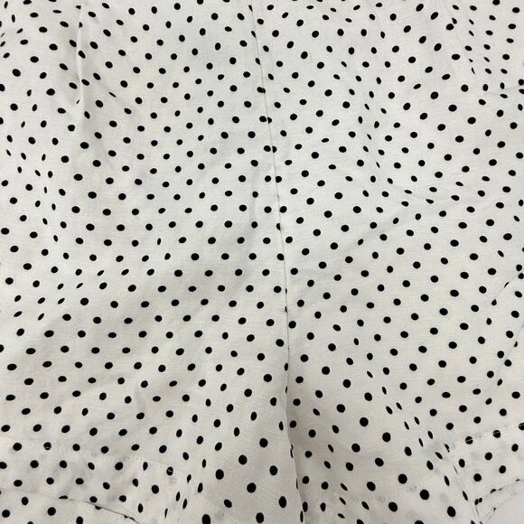 Kate Spade New York X Target white Polka Dot  Linen Blend 3" Shorts Size Large - Picture 6 of 10
